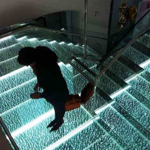 contemporary staircase chandelier Hammersmith