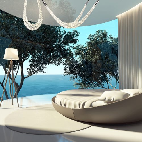contemporary crystal installation Kensington